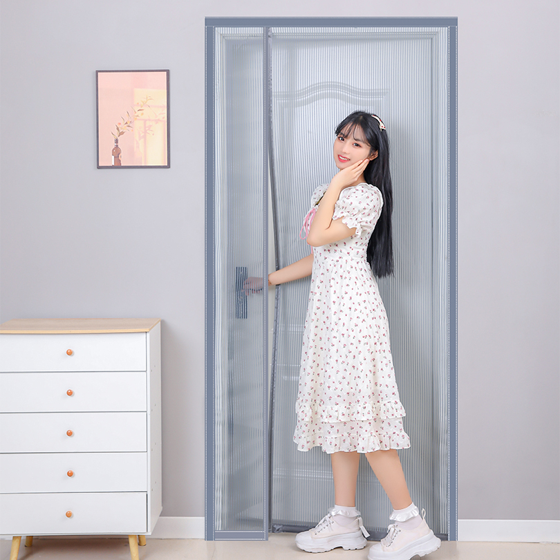 zq夏季门帘换气开魔术防蚊纱门防尘磁条透风整根偏卧室蝇贴防长