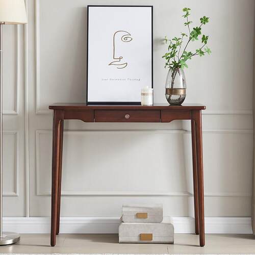 实木玄关桌靠墙边桌长条桌客厅条案北欧过道案台佛台家用供桌轻奢