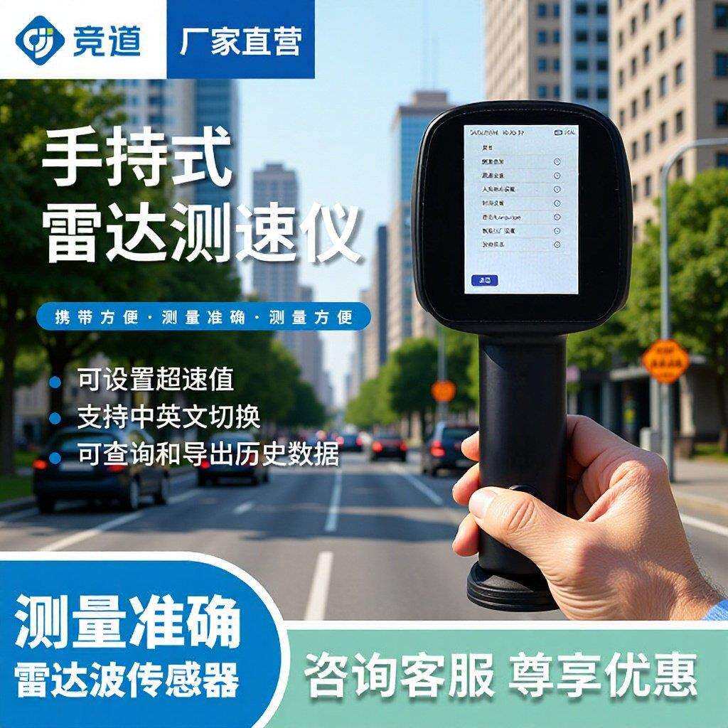 车辆测速仪便携式机动车超速动态测速多功能移动手持式雷达测速仪