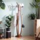 高档域架唯美全木衣现帽架代简约挂衣新中式 木 收纳实艺术落地立式