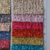 A60鱼鳞网布格利特金葱闪粉特殊pu皮革包袋鞋 材饰品人造仿皮面料