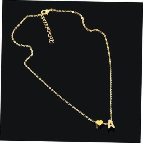 fashion jewelry necklace letter short women chain heart