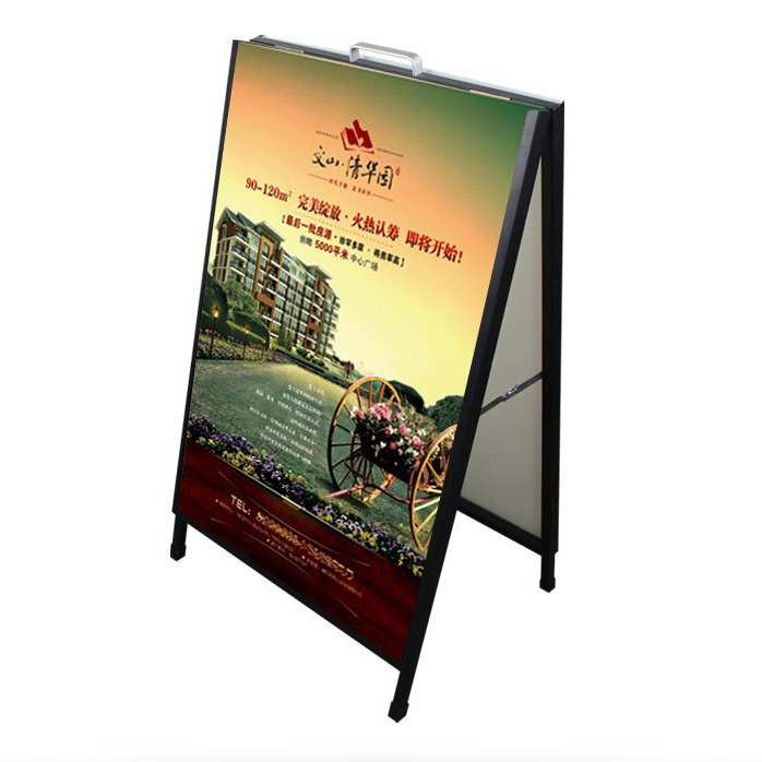 海报架a型双面手提户外A字海报架折叠立式广告牌kt板展架加工
