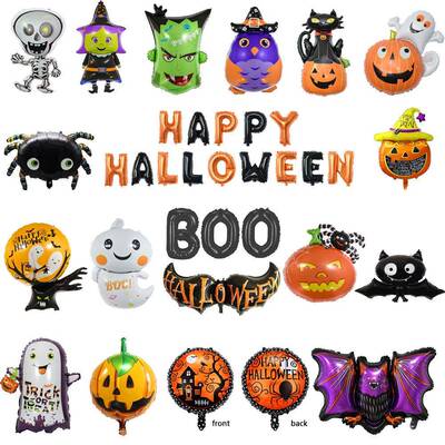 Halloween party aluminum film balloon bat pumpkin spider气球