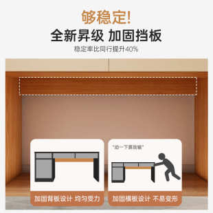 简约初中生学习桌带抽屉办公桌子 实木书桌学生家用卧室电脑桌台式