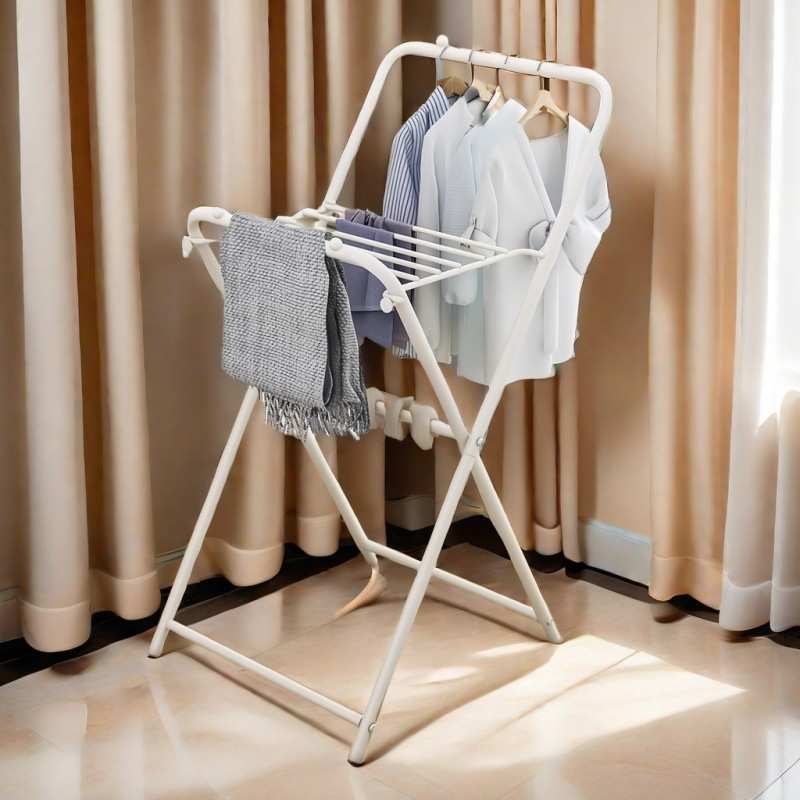 折叠晾衣架阳台家用挂衣落地卧室内小型移动凉衣架杆飘窗晒衣架子