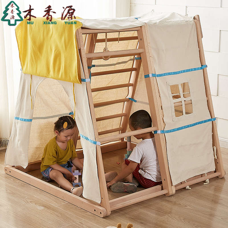 儿童帐篷 攀爬架滑滑梯秋千组合 室内游戏屋宝宝训练玩具家用小型