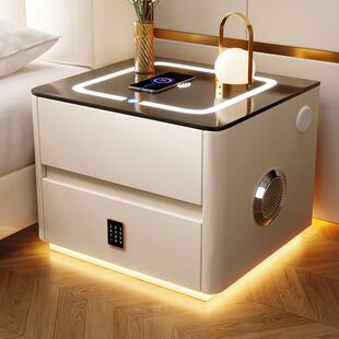 堡讯智能床头柜家用卧室2025新款轻奢高级感主卧无线 线拉车盖布