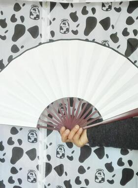 1绢0仿寸乌木洒双面空白49宣纸折扇 金宣纸折扇 美术画画扇折扇子