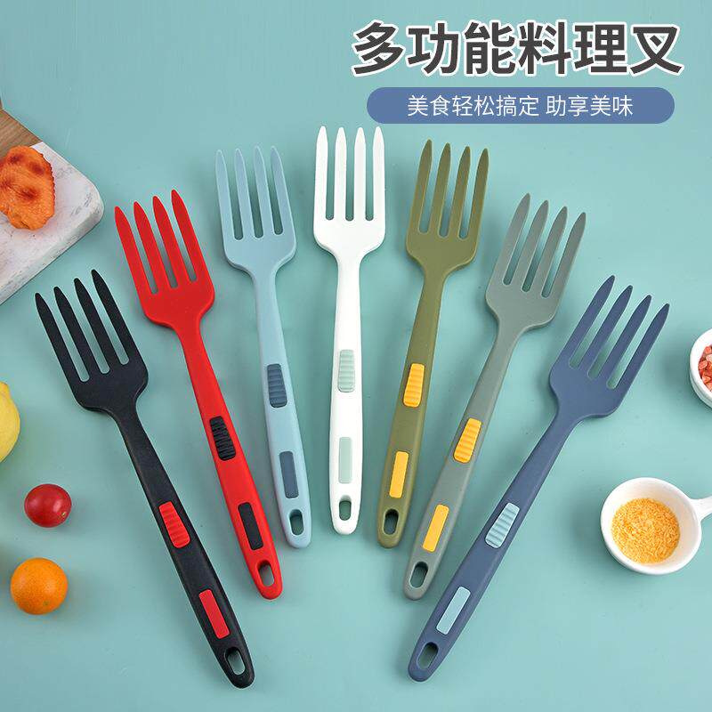 跨境新款硅胶叉子现代简约多风格多功能硅胶料理叉意面叉厂家
