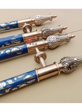 欧式仿古豪华酒店KTV大门木门把手蓝色不锈钢玻璃门大门拉手