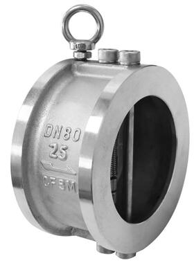 H76W-16P25P蝶型止回阀对夹式304不锈钢双瓣高温单向阀蝶形逆止阀