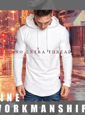 Men Hoodie Cotton Sweat Absorbing Hooded Sweatshirt Long