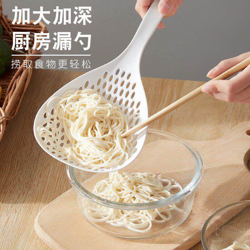 日本大漏勺过滤网筛家用厨房耐高温拌面 面勺子商用煮面 面漏网水