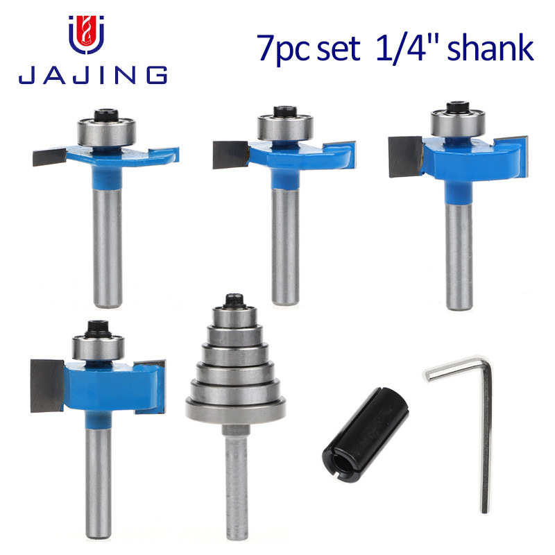 滚珠刀修7刀型 4槽口刀件套/组木工机 柄套 开槽轴承刀铣刀t边17