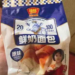 精锐鲜奶面包老式拉丝面包早餐代休闲零食手撕牛奶老面包糕点