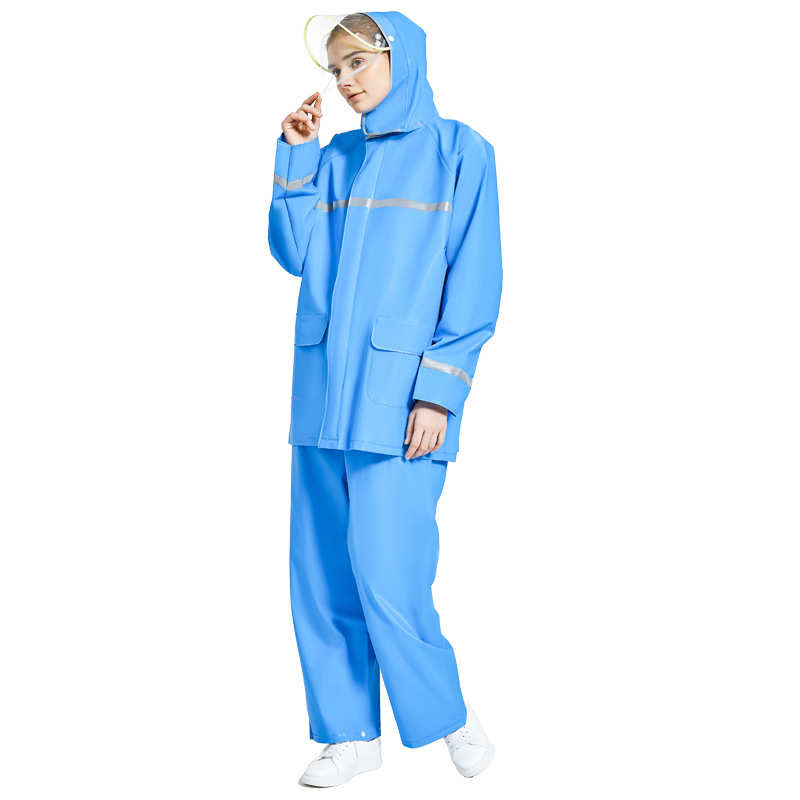 实力工厂 蜂鸟即配 全身防暴雨雨衣雨裤套装外卖骑行透气分体雨衣