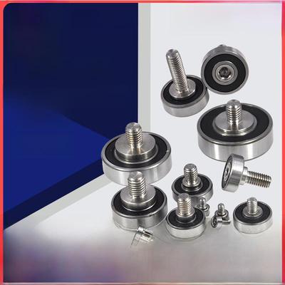 外螺纹轴承带螺杆不锈钢304 轴承轮滚轮轴杆螺丝轨道小滑轮导向轮