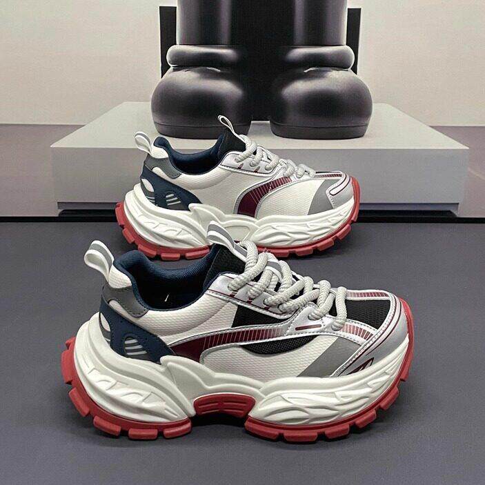 潮牌男款2025秋季增高青年老爹鞋时尚ins厚底轻便户外运动休闲鞋