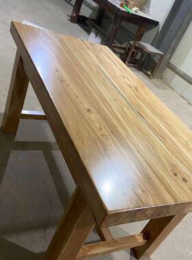 老榆木家餐台桌实木吧茶桌家椅具用复古风化料餐桌LPI茶桌茶台