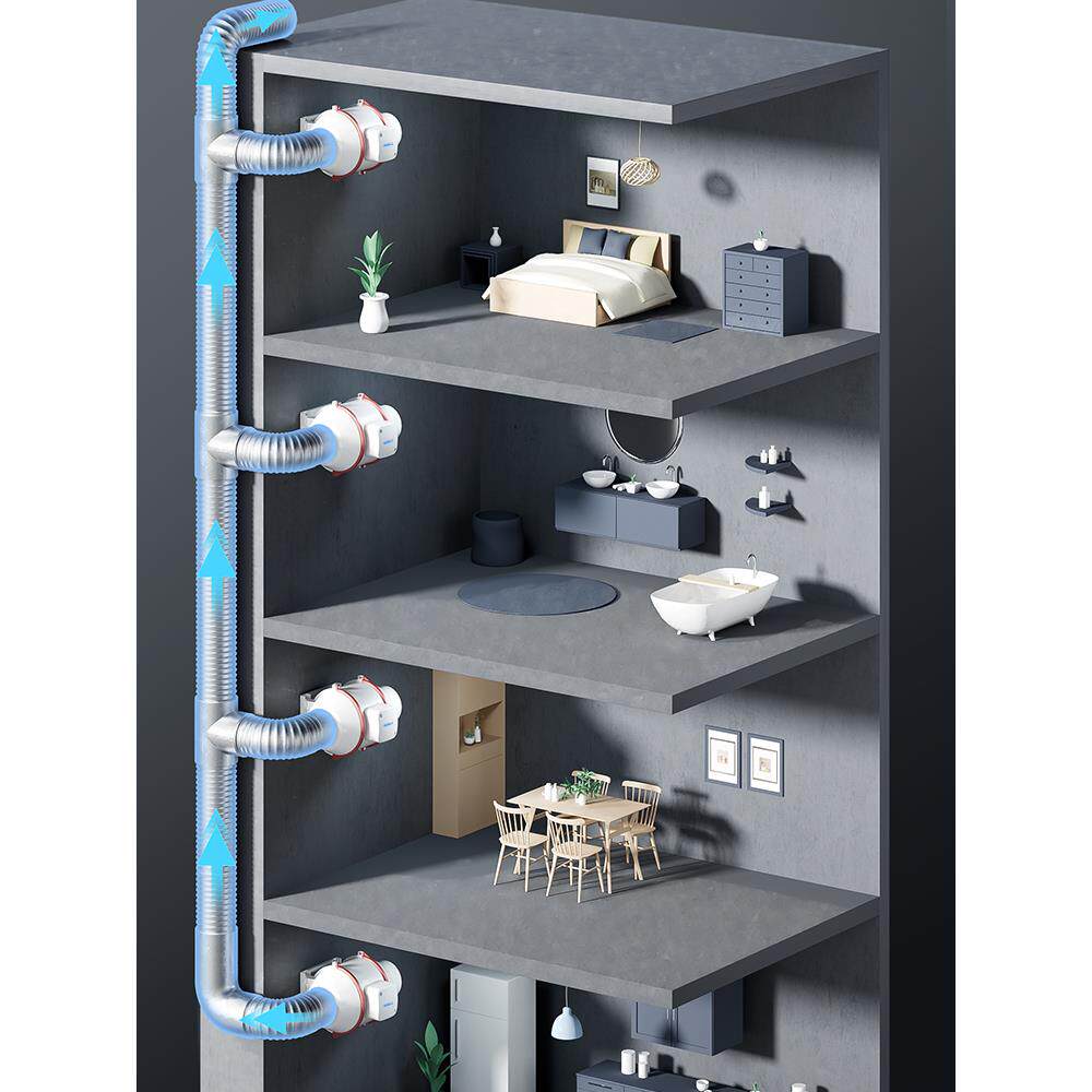 管道机静音风换气298扇厨房风油烟风抽机大吸力斜流卫生间排扇