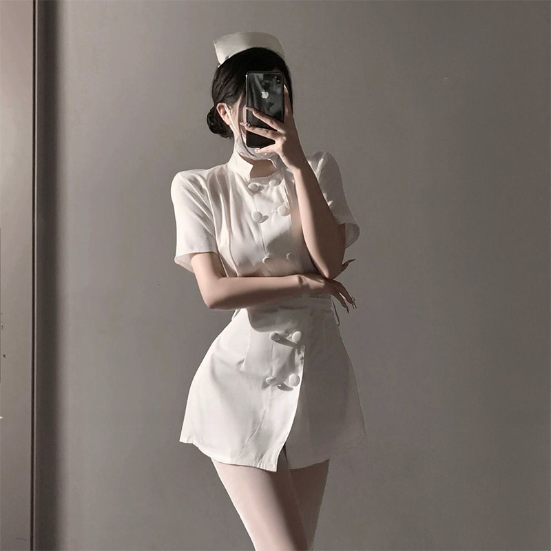 性感纯欲小护士装白衣天使医生cos制服套装万圣节连衣裙情调qqny图片