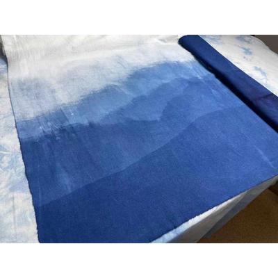 重山草木染棉麻棉布面料精选蓝染布料可做汉服衣裙 连续2米以下