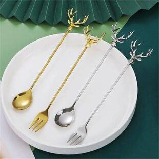Coffee Kitchen Gadgets Portable Tea Spoon Elk 4PCS Milk