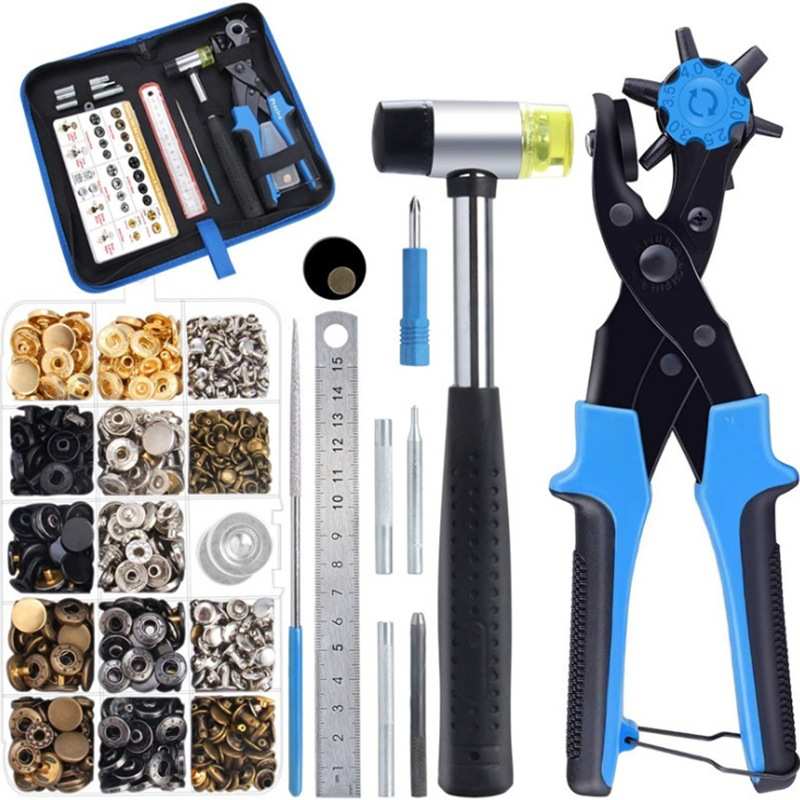 340套四合扣+铆钉含工具组合套装  金属纽扣工具包供