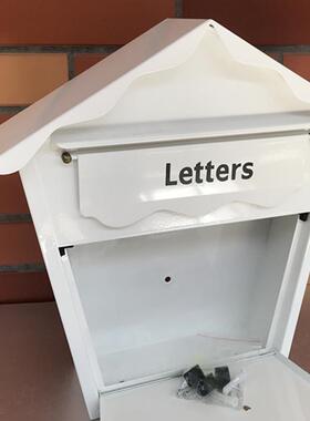 加厚冷轧钢板信箱 室外防雨水邮箱 金属挂墙带锁邮筒大号信报箱