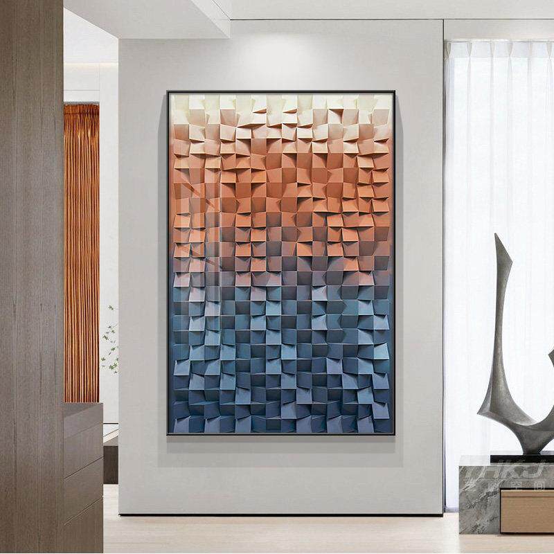 高级感客厅沙发装饰画 画轻奢玄关背景墙面挂画 画极简抽象艺术落