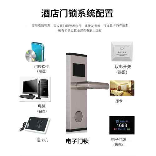 酒店门锁宾馆刷卡锁磁卡感应锁智能电子ic卡公寓民宿出租房通通锁