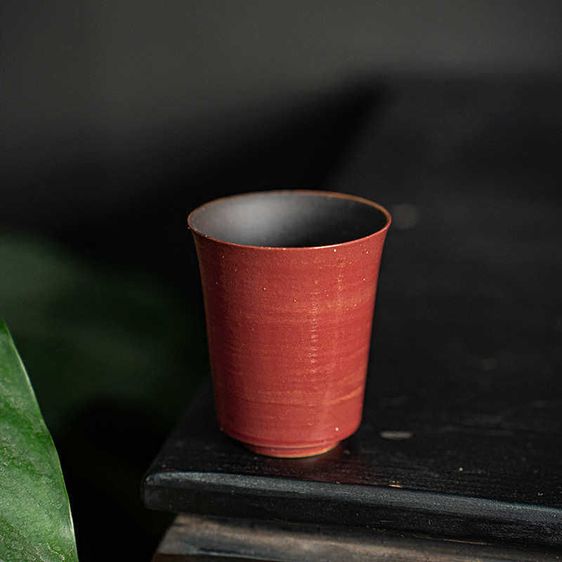 粗陶闻香杯粉引茶杯家用客厅功夫茶具单个喝茶小杯子个人杯品茗杯