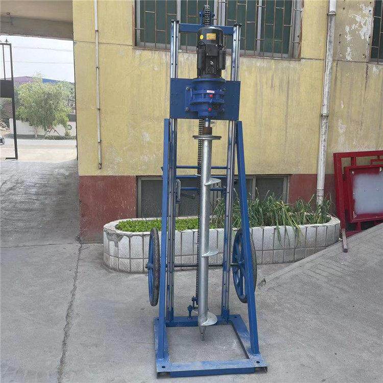 二项三项家用太阳能光伏打桩机手提式地螺旋拧桩钻机打地桩植桩机
