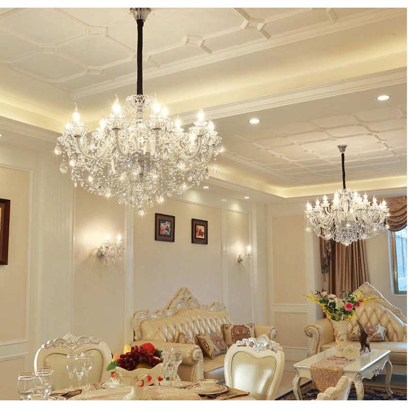 欧式水晶灯客厅吊灯2023新款餐厅卧室灯奢华大气酒店别墅大厅吊灯
