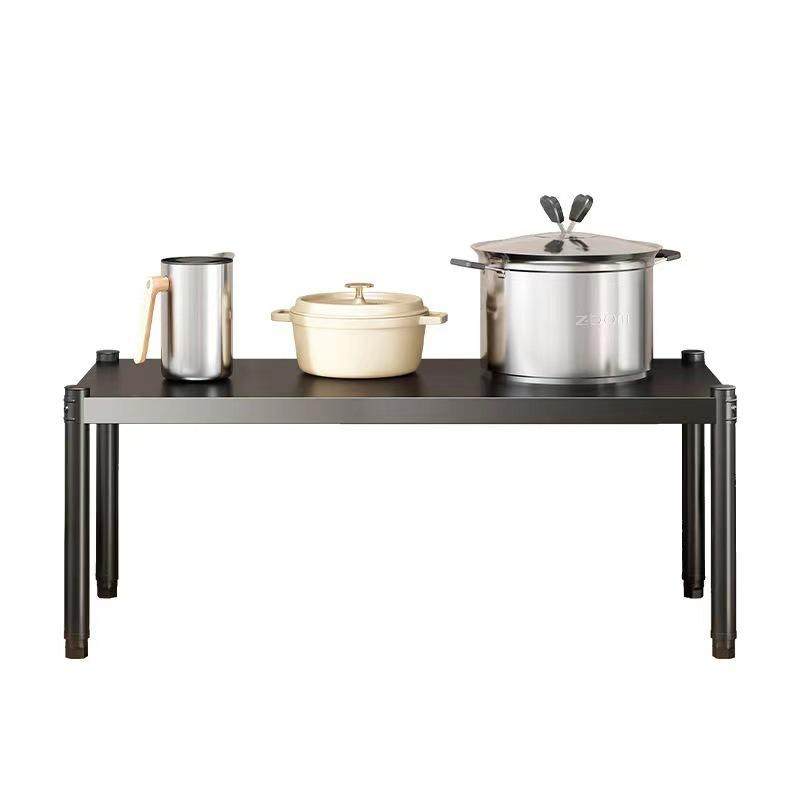 单层不锈碳钢架厨房置地置物架一层台面微波炉架两层支架灶台矮架,厨房/烹饪用具,抹布架/厨房清洁收纳架,淘宝优惠券,粉丝福利购,淘宝优惠卷