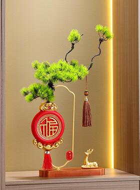 创装中式铁艺花瓶摆件客厅玄关茶室端壁龛博古架高福字福字摆件迎