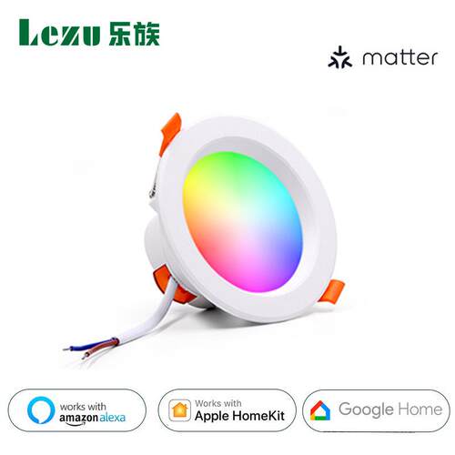 Matter协议智能LED筒灯可跨平台HomeKitGoogleHome七彩智能筒灯