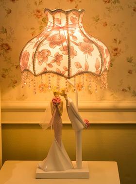 家居婚庆人物摆件新人结婚纪念日礼品床头实用装饰品夜灯创意