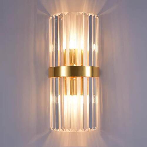 轻奢水晶壁灯不锈钢卧室床头灯客厅电视背景墙楼梯酒店包厢墙壁灯