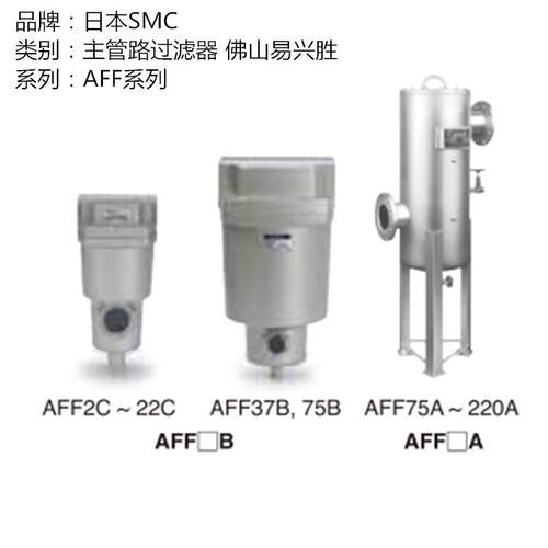 原装SMC过滤器AFF37B-14气源处理1.5寸口径前置主管路压缩空气