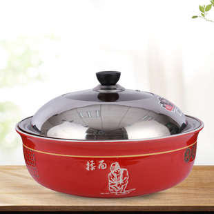 老式复古和面盆陶瓷家用发面盆加厚加深花盆带盖晒酱盆揉面盆包邮