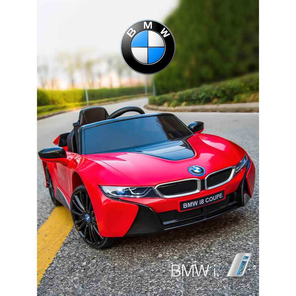 高档宝马i8儿童电动汽车四轮越野遥女控可坐人男宝端小孩高玩具童