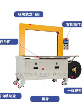 东莞自动打捆CXS机850X6能00纸板打带机包全智感应式扎快递打包机