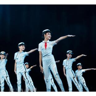 高档青春强舰舞服海行军风儿童演出服童心向党少蹈年壮志国有我表