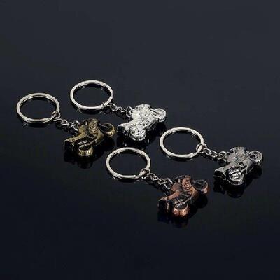 2/3PCS Motorcycle Pendant Key Chain Durable Portable Zinc