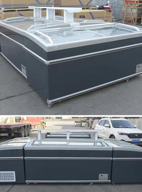 超市冷冻柜饺组944合岛海鲜丸子速冻水展柜示柜卧式冰柜组合岛柜