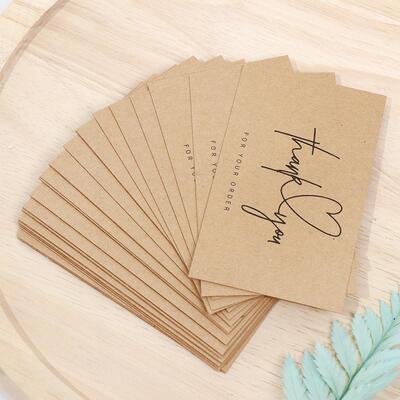 30 Natural Kraft Paper Cards Thank You For Your Order Card F