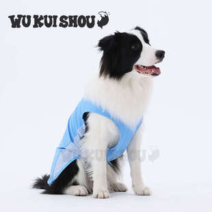 五魁首 防掉毛中大型犬边牧 狗狗凉凉衣夏季 衣服宠物凉感背心薄款