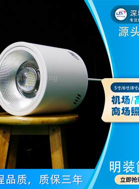 50W明装筒灯 LED8寸开孔200MM大功率60W 80W 100W 120W明装筒灯